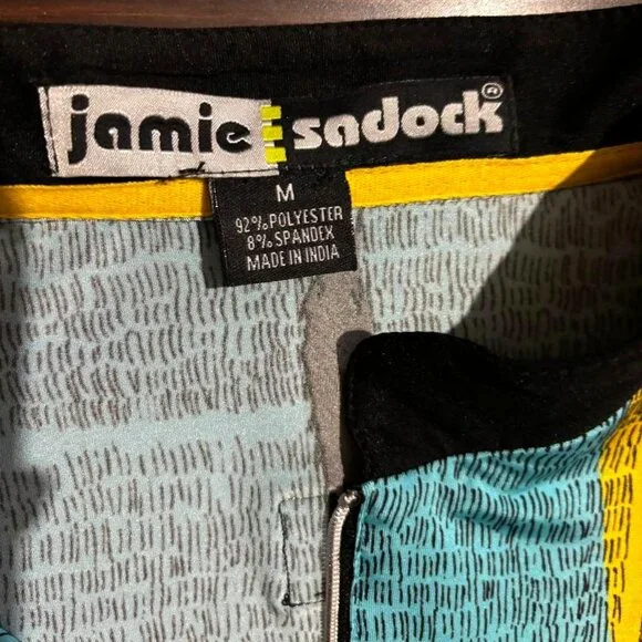 Jamie Sadock 1/4 Zip Slinky Pullover Woman's Short Sleeve Golf Shirt SZ M - Picture 9 of 9